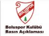 Boluspor'dan Açıklama
