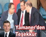 Yamaner'den Teşekkür