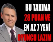 BU TAKIMA 28 PUAN VE EN AZ 7 YENİ OYUNCU LAZIM.