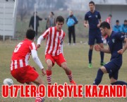 U17'LER 9 KİŞİYLE KAZANDI