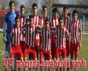 U17 maçında beraberlik vardı