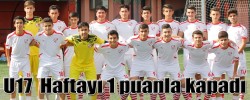 U17  Haftayı 1 puanla kapadı