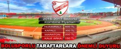 BOLUSPORLU TARAFTARLARA ÖNEMLİ DUYURU