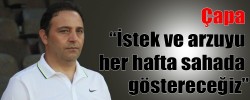 Çapa “İstek ve arzuyu her hafta sahada göstereceğiz”