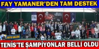 ‘CUMHURİYET TENİS TURNUVASI’ ŞAMPİYONLARINA KUPA