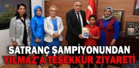 SATRANÇ ŞAMPİYONUNDAN BELEDİYE BAŞKANI ALAADDİN YILMAZ’A TEŞEKKÜR ZİYARETİ