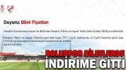 BOLUSPOR BİLETLERDE İNDİRİME GİTTİ