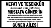VEFAT VE TEŞEKKÜR