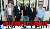 BOLU MHP HEYETİNDEN BAŞKAN ABAK’A ÖNEMLİ ZİYARET