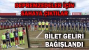 BOLUSPOR – DÜZCESPOR MAÇININ BİLET GELİRİ DEPREMZEDELERE BAĞIŞLANDI