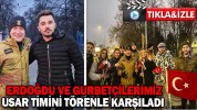 ERDOĞDU VE GURBETÇİLERİMİZ USAR TİMİNİ TÖRENLE KARŞILADI