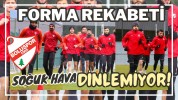 Forma rekabeti soğuk hava dinlemiyor!