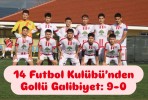 14 Futbol Kulübü’nden Gollü Galibiyet: 9-0