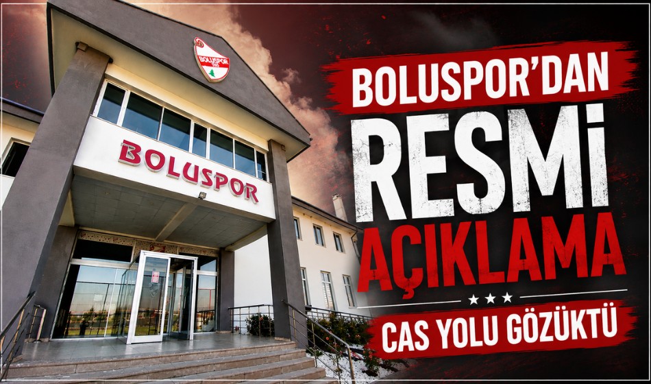 Boluspor’dan resmi açıklama CAS yolu gözüktü Boluspor’dan resmi açıklama CAS yolu gözüktü