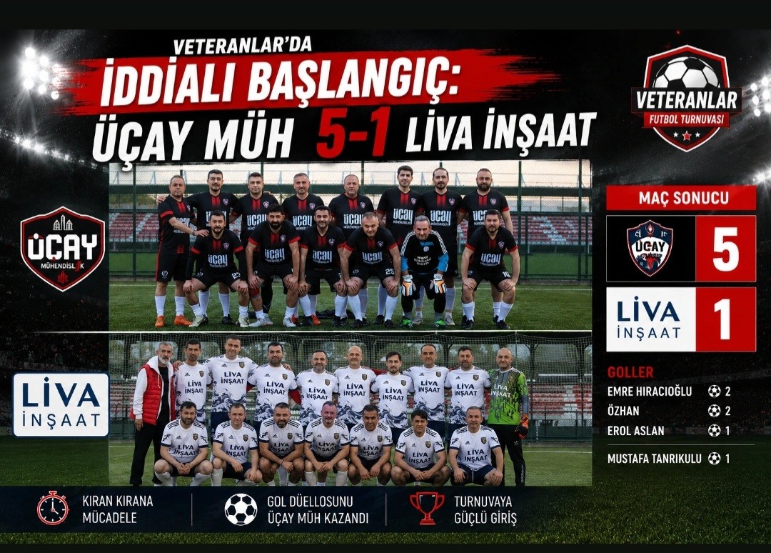 Veteranlar’da İddialı Başlangıç: Üçay Müh 5-1 Liva İnşaat